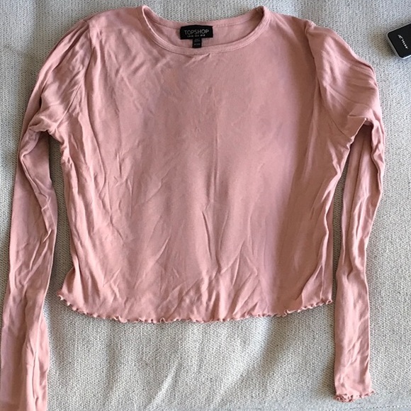 TOP SHOP long sleeve crop top - LIKE NEW - Picture 1 of 2